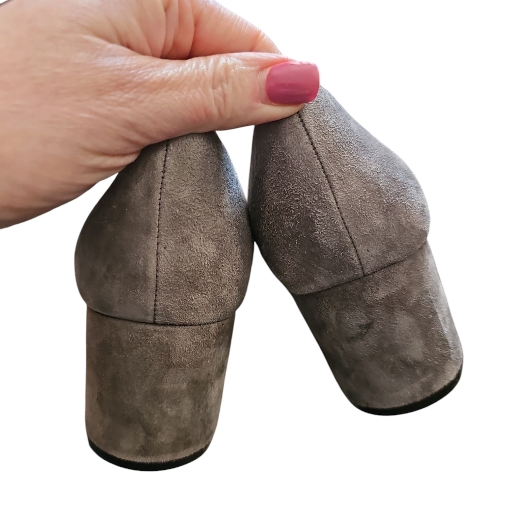 Talbots Isa Gray Suede Women's Shoes with Pearl Embellished Buckle Sz 10 SH457 - Picture 6 of 8